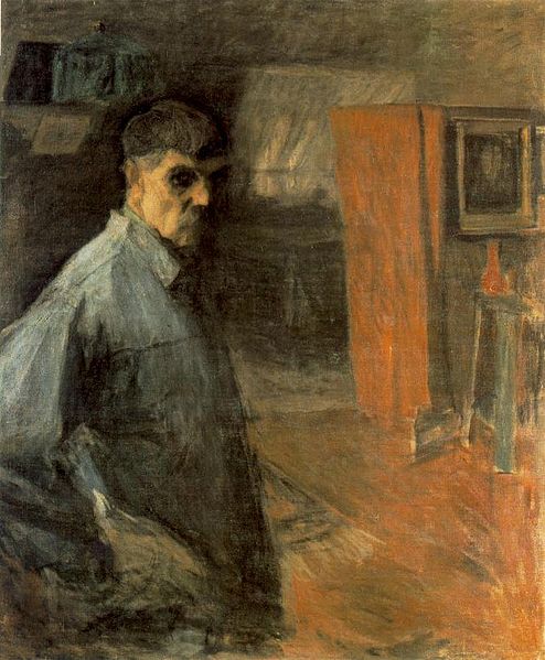 Self-Portrait 1916 by Simon Hollosy (1857-1918)  Hungarian National Gallery  63.108T